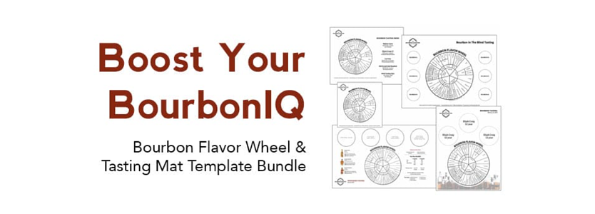 Bourbon Flavor Wheel & Tasting Mat Template Bundle