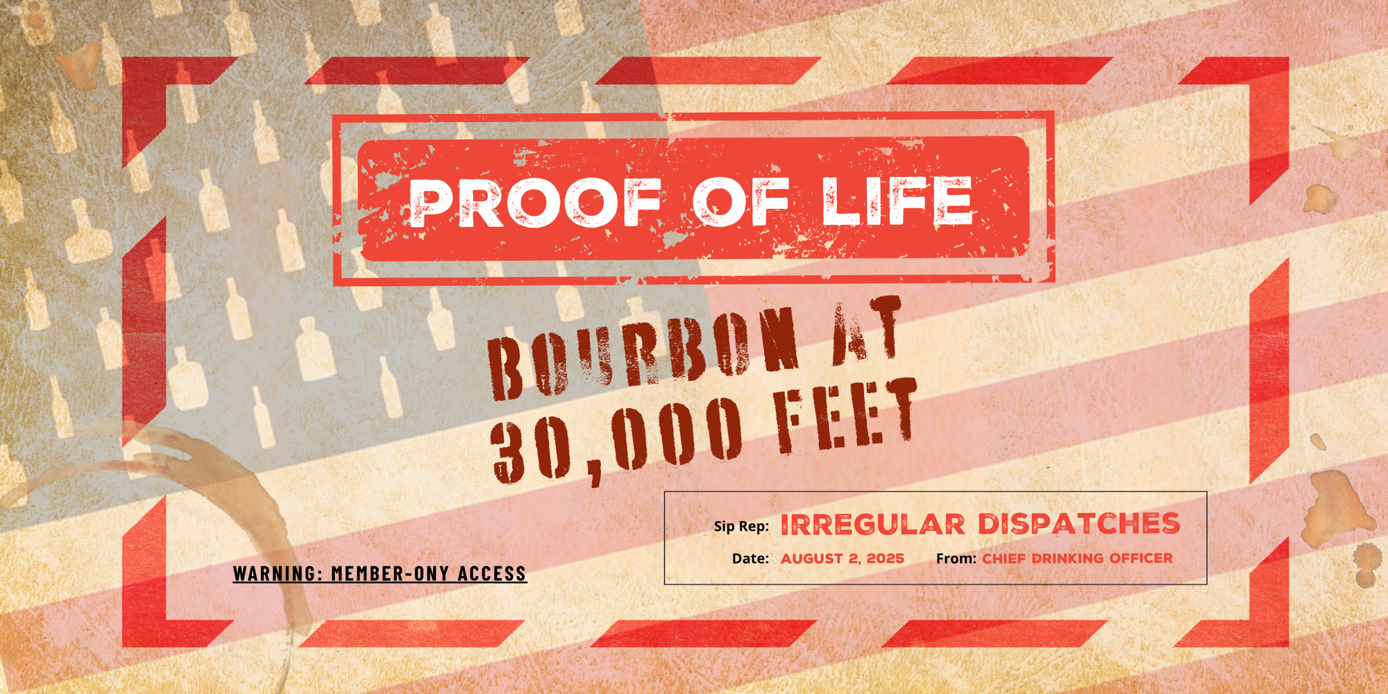 Proof of Like: Bourbon at 30,000 Feet