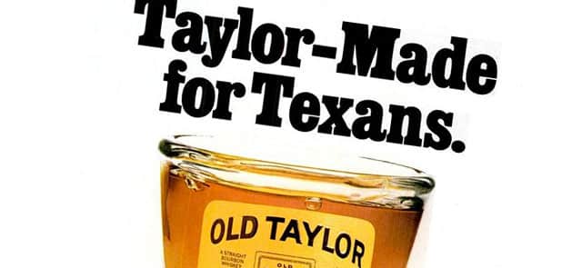 Old Taylor Bourbon Advertisement Circa 1978