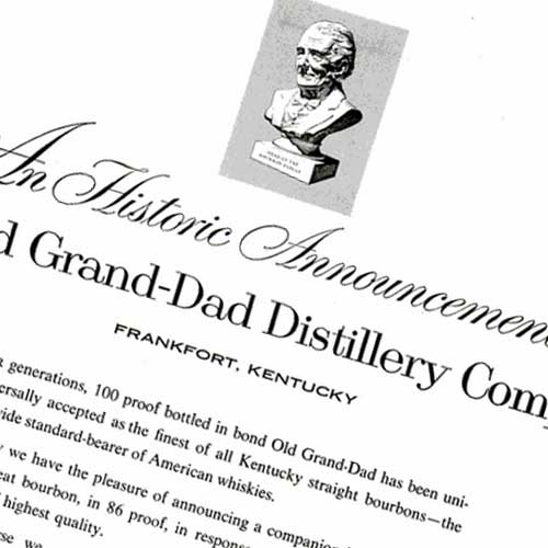 Old Grand Dad Bourbon Ad Circa 1958