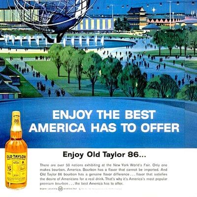 Old Taylor Bourbon Ad Circa 1964