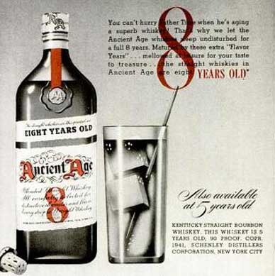 Ancient Age Bourbon Ad Circa 1941