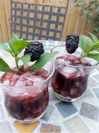 Blackberry Mint Julep Cocktail Recipe Photo
