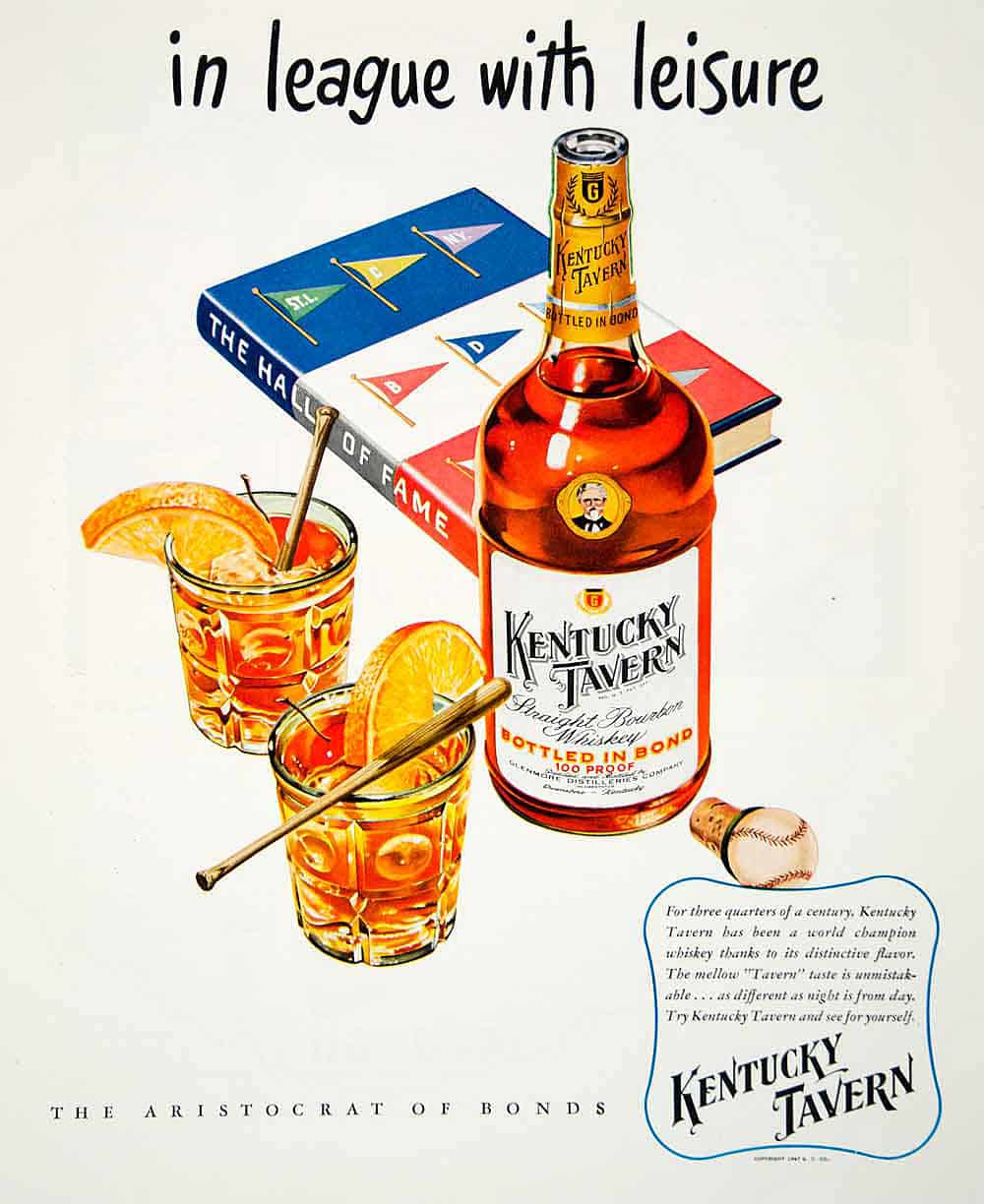 Kentucky Tavern Bourbon Ad Circa 1947 Photo