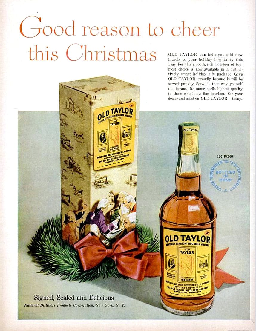 Old Taylor Bourbon Ad Circa 1949 Image