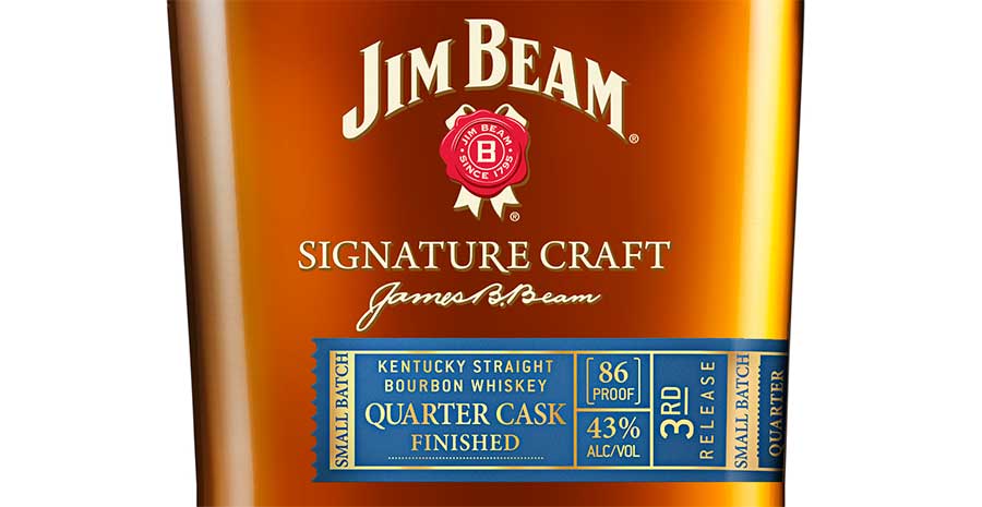 Photo of a Jim Beam Signature Craft Quarter Cask Finished Bourbon Label