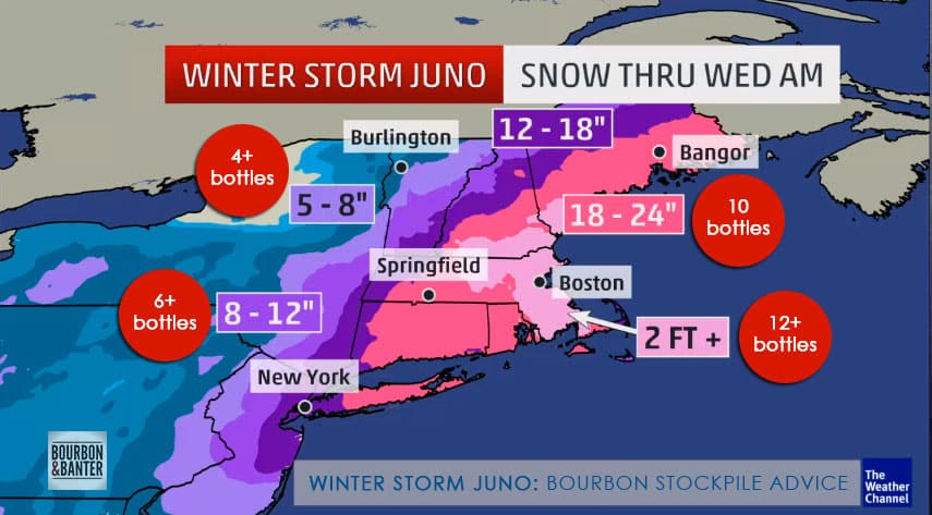 Winter Storm Juno Weather Map Image