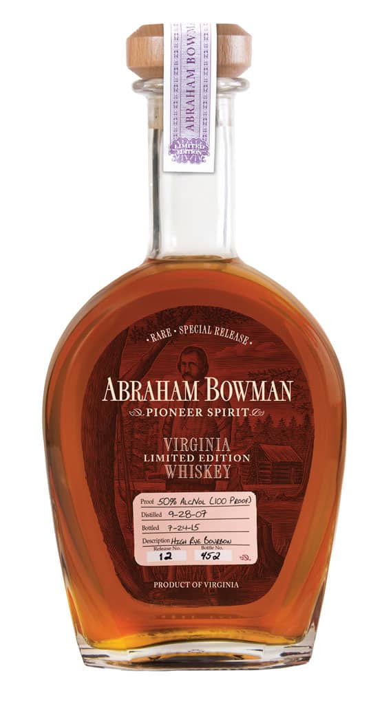 A. Smith Bowman High Rye Bourbon Bottle