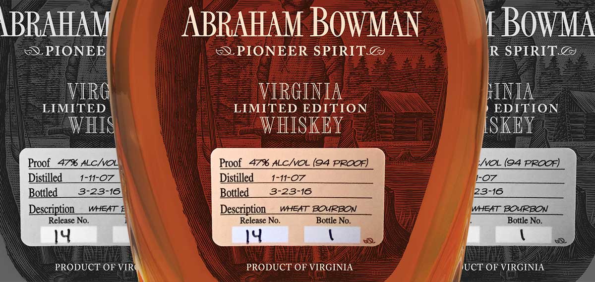 Photo of Abraham Bowman Limited Edition Wheat Bourbon Label