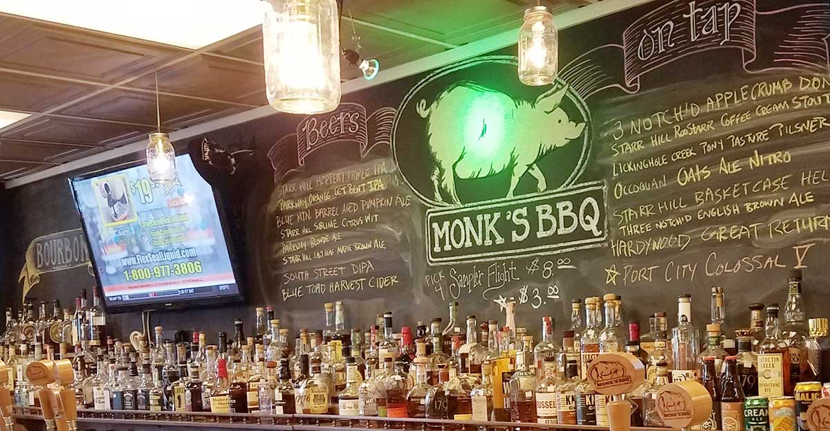 Monks BBQ Bourbon Lineup Photo