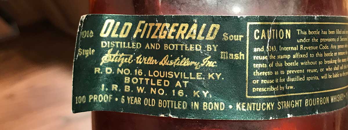Old Fitzgerald 1955 Bourbon Header