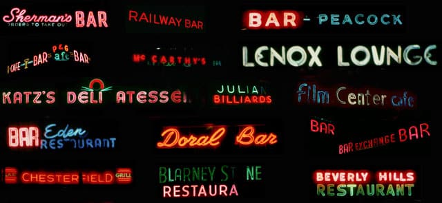 Bar Sign Collage
