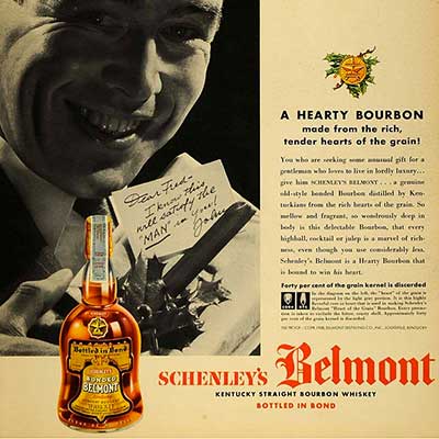 Belmont Bourbon Ad Circa 1938 Featured
