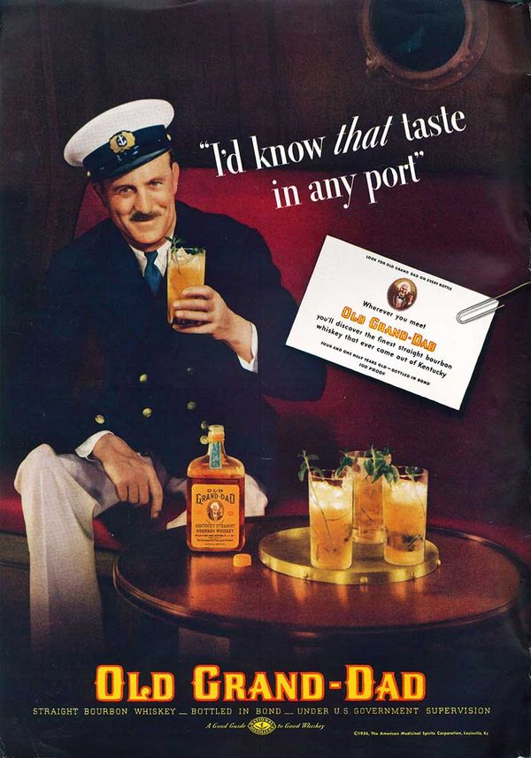 Old Grand-Dad Bourbon Ad Circa 1936