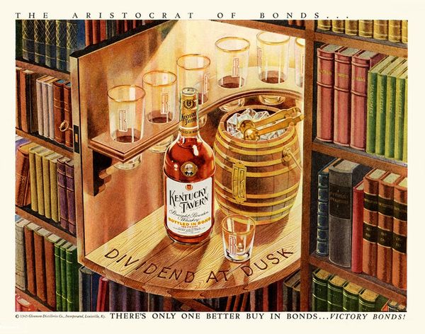 Kentucky Tavern Bourbon Ad Circa 1945 Photo