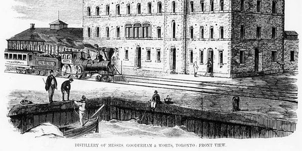 Gooderham & Worts Distillery Engraving Illustration