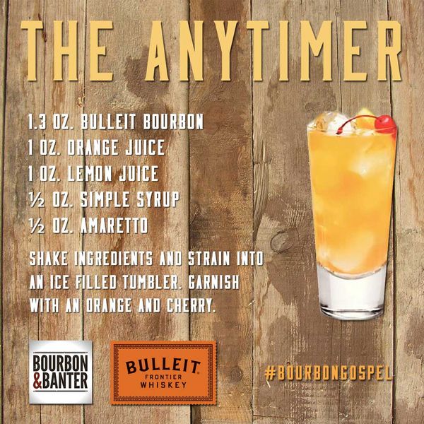 Anytimer Cocktail with Bulleit Bourbon