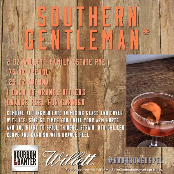 The Southern Gentleman Cocktail featuring Willett