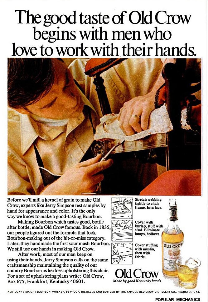 Old Crow Bourbon Advertisement Circa 1971
