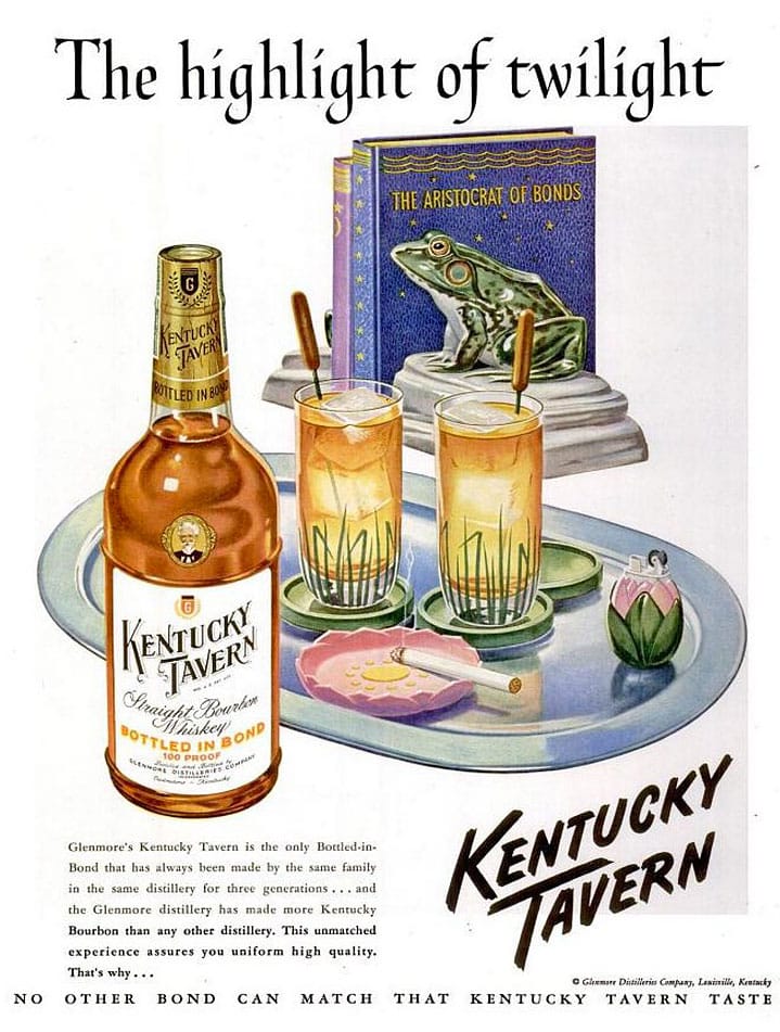 Kentucky Tavern Bourbon Advertisement Circa 1949