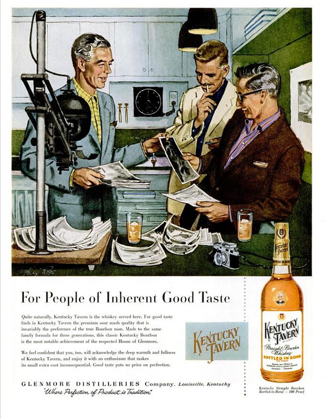 Kentucky Tavern Bourbon Advertisement Circa1955