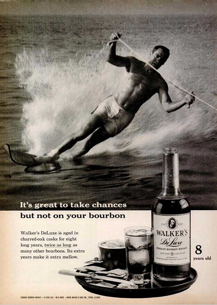 Walker's Deluxe Bourbon Ad Circa 1960