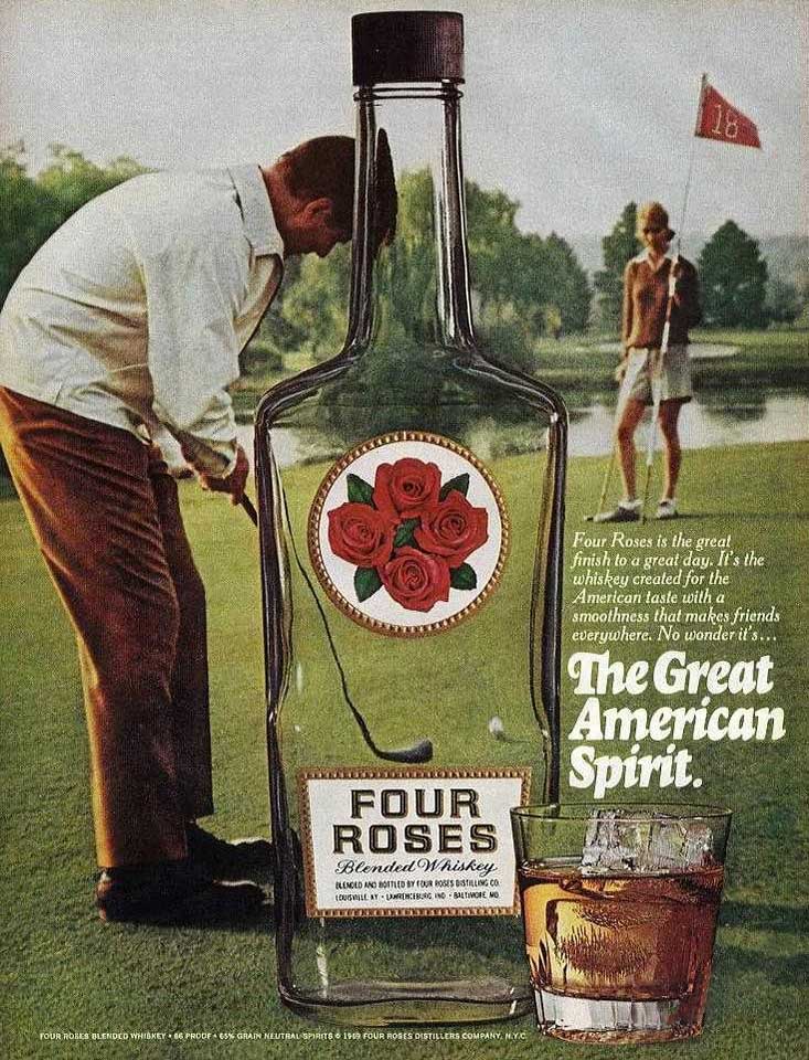 Four Roses Bourbon Ad Circa 1979 Photo