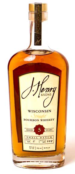 J. Henry & Sons Wisconsin Straight Bourbon Bottle