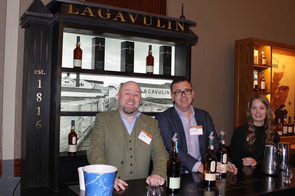 9 Diagio's Ewan Morgan and Gregor Cattanach at Lagavulin's Booth