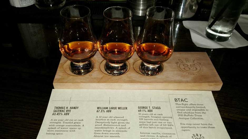 Dry 85 Bourbon Flight Photo